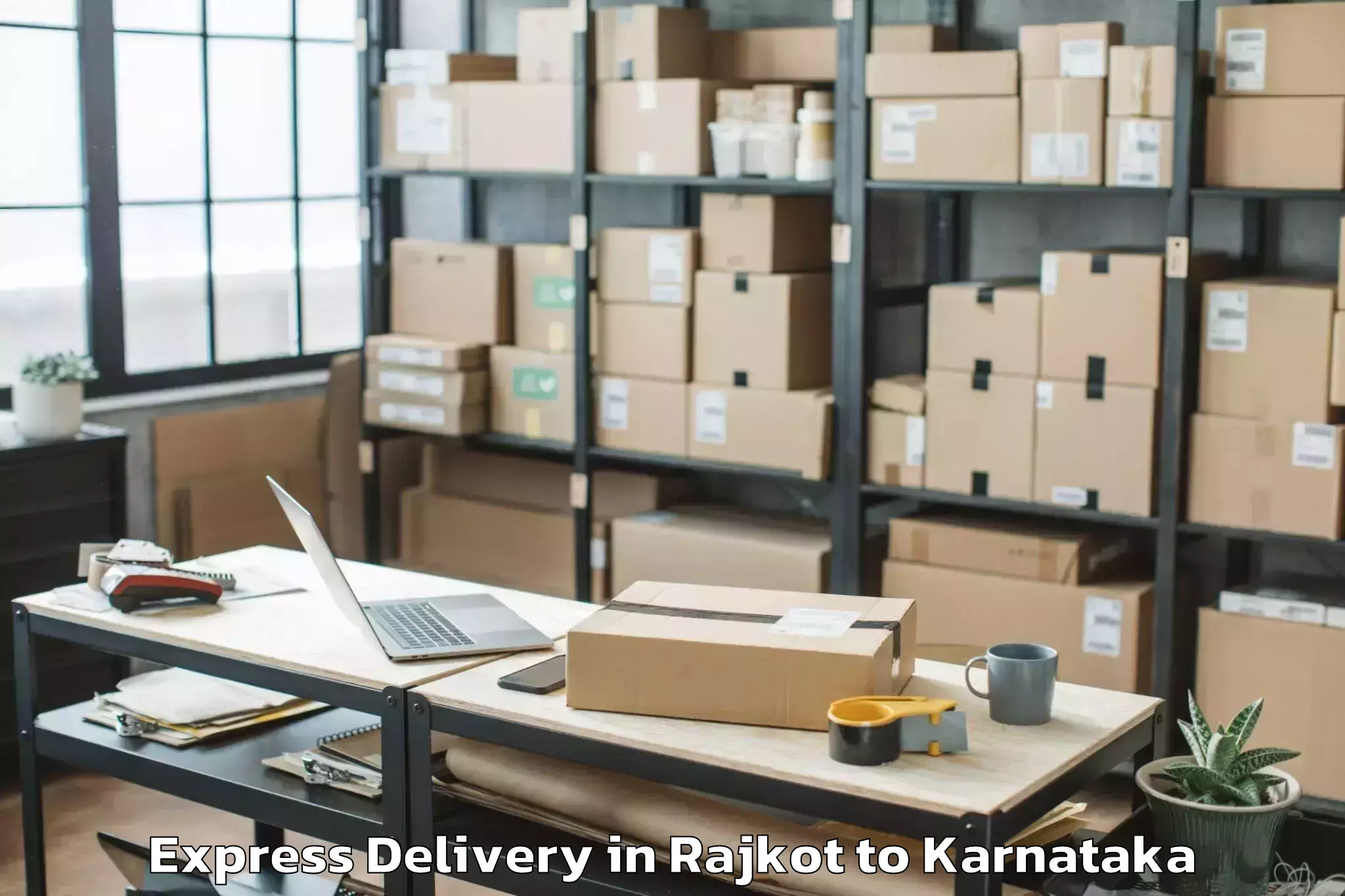 Get Rajkot to Royal Meenakshi Mall Express Delivery